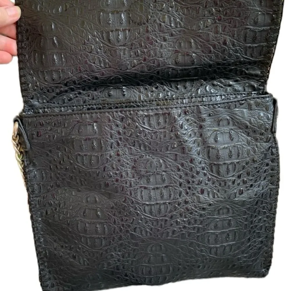 Chicos faux alligator leather Crossbody bag with heavy magnetic closure